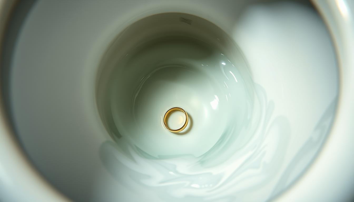 درآوردن طلا از چاه توالت