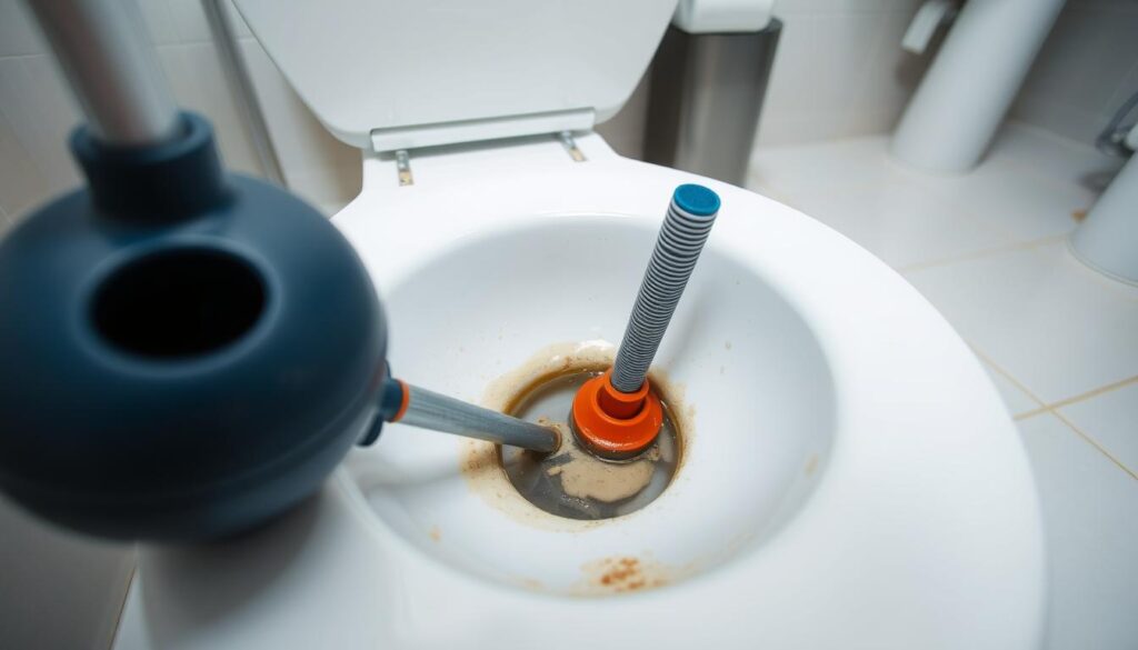 رفع گرفتگی لوله فاضلاب توالت